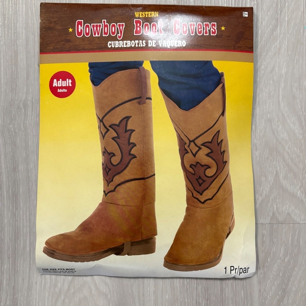 Adult Western Cowboy Boot Covers Costume Accessory One Size Novelty